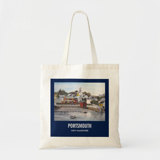 Portsmouth Harbor, New Hampshire Tote Bag (Front)