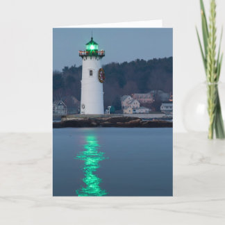 Portsmouth Harbour Light Decorated Holiday Card