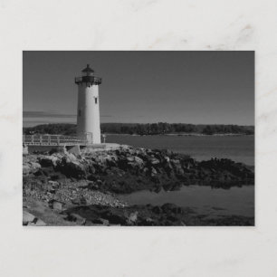 Portsmouth Harbour Lighthouse-B-W Postcard