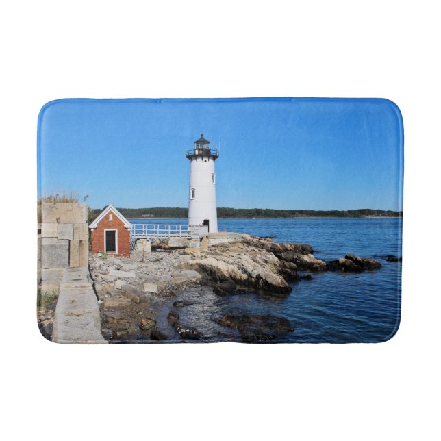 Portsmouth Harbour Lighthouse, New Hampshire Bath Mat (Front)