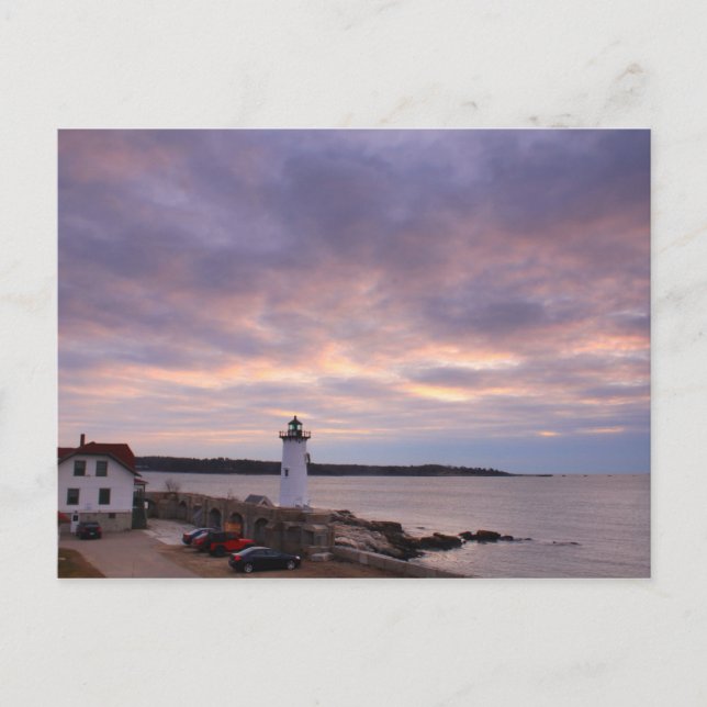 Portsmouth Harbour Lighthouse View from Fort Postcard (Front)
