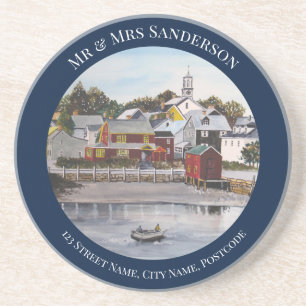 Portsmouth Harbour New Hampshire Painting Coaster