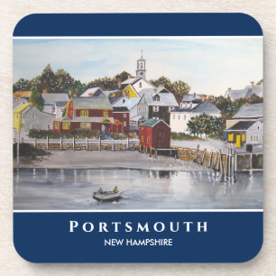 Portsmouth Harbour New Hampshire USA Painting Coaster