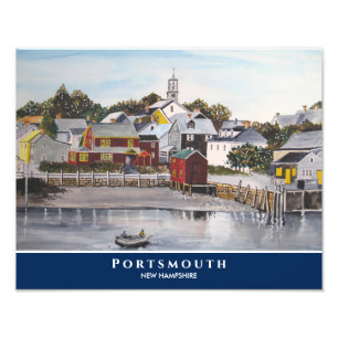 Portsmouth Harbour New Hampshire USA Painting Photo Print