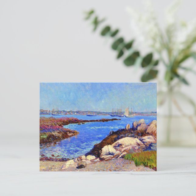 Portsmouth Harbour, NH fine art painting, Postcard (Standing Front)