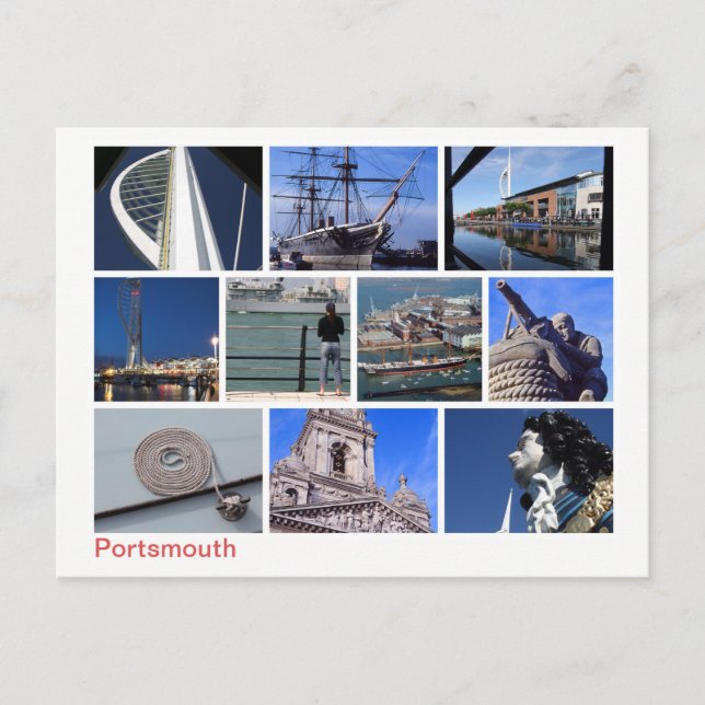Portsmouth multi-image postcard (Front)