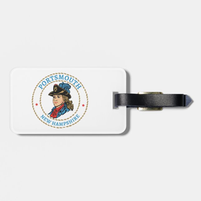 Portsmouth New Hampshire Colonial Luggage Tag (Back Horizontal)