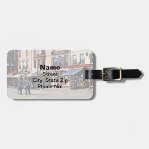 Portsmouth, NH - Congress Street, North Side c1907 Luggage Tag