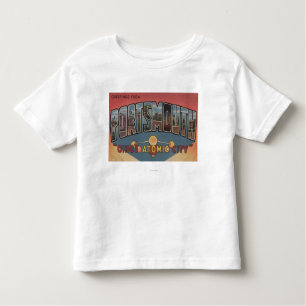 Portsmouth, Ohio - Large Letter Scenes Toddler T-Shirt