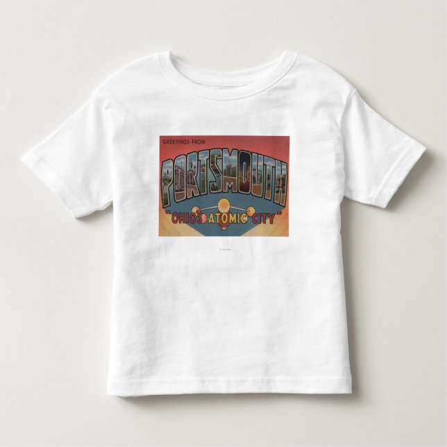 Portsmouth, Ohio - Large Letter Scenes Toddler T-Shirt (Front)