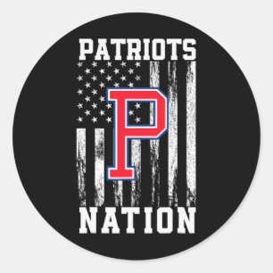 Portsmouth Patriots Logo Nation Hs Classic Round Sticker