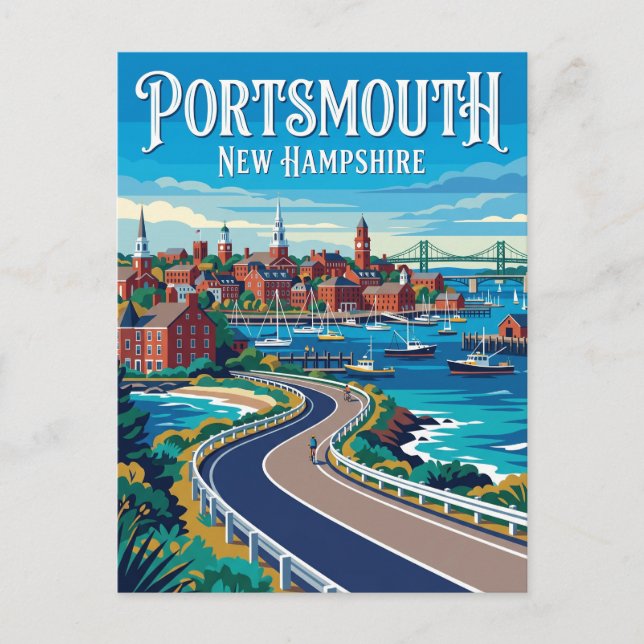 Portsmouth USA Postcard (Front)