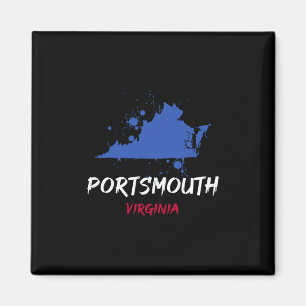 Portsmouth Virginia Va Paint Splatter Vacation Sou Magnet
