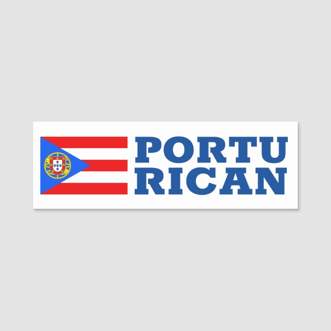 Portu-Rican Name Tag (Front)