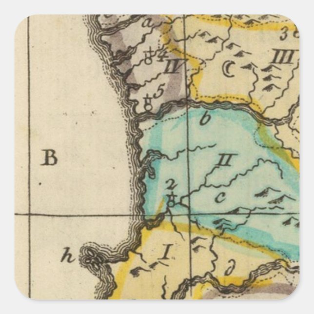 Portugal 2 square sticker (Front)