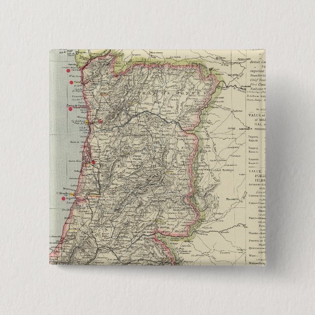 Portugal 5 15 cm square badge (Front)