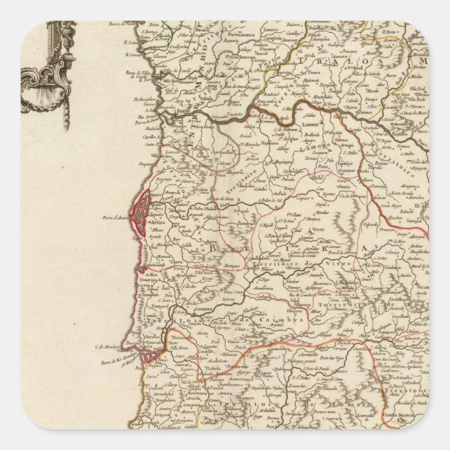 Portugal 6 square sticker (Front)