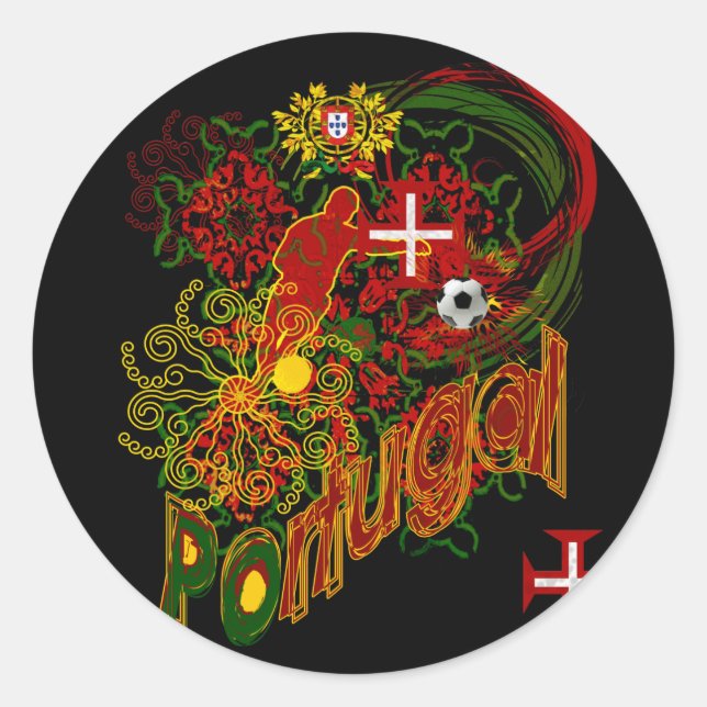 Portugal Adesivos - Preço por 20 Adesivos Classic Round Sticker (Front)