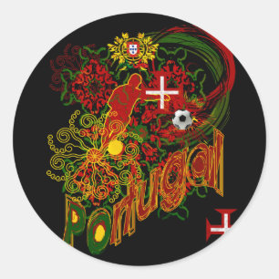 Portugal Adesivos - Preço por 20 Adesivos Classic Round Sticker