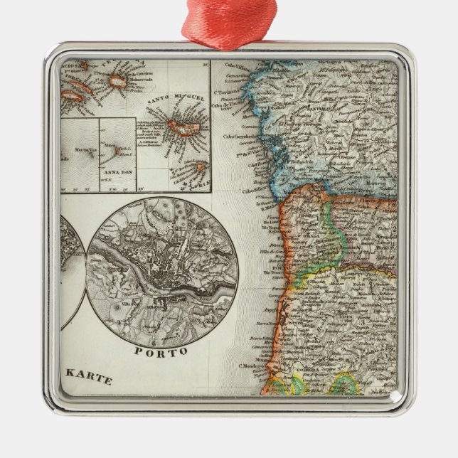 Portugal and Cape Verde Islands Metal Tree Decoration (Front)