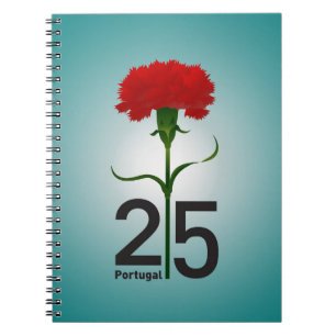 Portugal and red carnation notebook