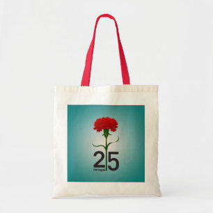 Portugal and red carnation tote bag