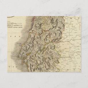 Portugal Atlas Map Postcard