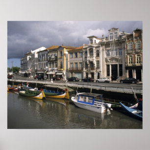 Portugal, Aveiro. Moliceiros (seaweed collecting Poster