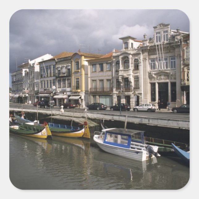 Portugal, Aveiro. Moliceiros (seaweed collecting Square Sticker (Front)
