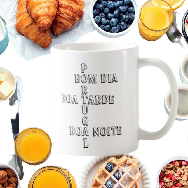 Portugal Bom Dia Boa Tarde Boa Noite White Coffee Coffee Mug (Creator Uploaded)