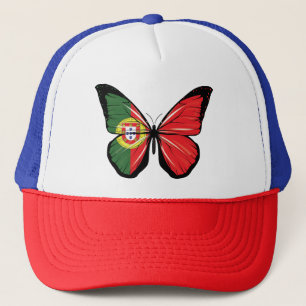 Portugal Butterfly Flag Trucker Hat