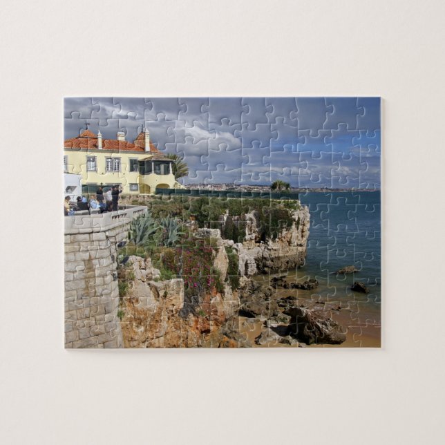 Portugal, Cascais. Praia da Rainha, a beach in 2 Jigsaw Puzzle (Horizontal)