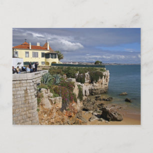 Portugal, Cascais. Praia da Rainha, a beach in 2 Postcard