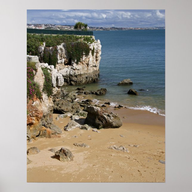 Portugal, Cascais. Praia da Rainha, a beach in Poster (Front)