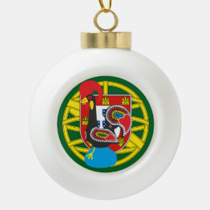 Portugal  ceramic ball christmas ornament