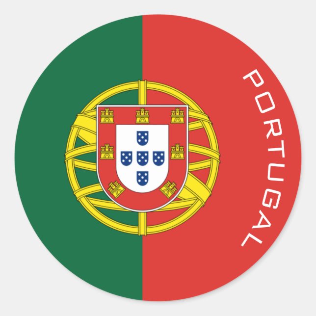 portugal classic round sticker (Front)