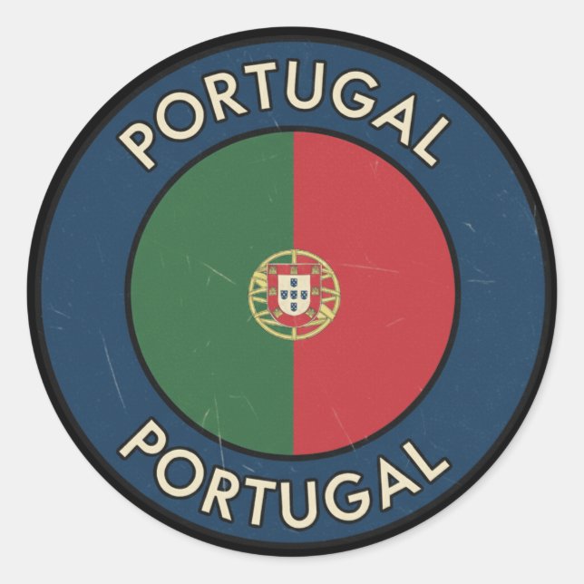 Portugal Classic Round Sticker (Front)
