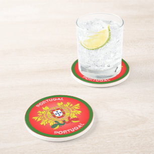 Portugal Coat of Arms Circle Shape  Coaster