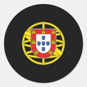 Portugal coat of arms classic round sticker