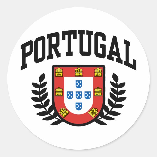Portugal Coat of Arms Classic Round Sticker (Front)