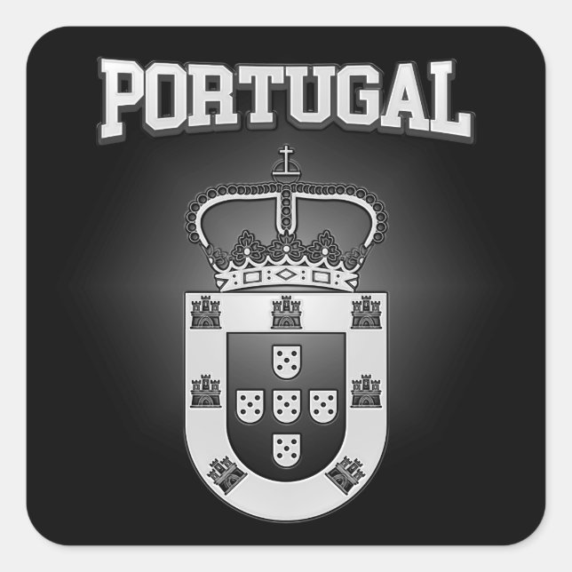 Portugal Coat of Arms Square Sticker (Front)