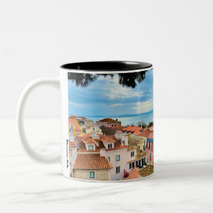 Portugal Coffee Mug, Lisbon Photograph,  Two-Tone  Mug