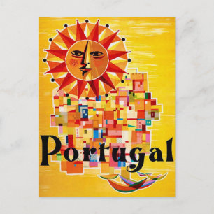 Portugal  Contemporary Travel Poster Postcard