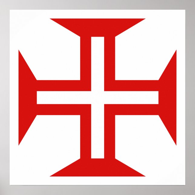 Portugal country cross flag symbol poster (Front)