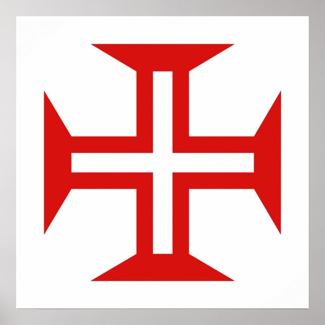 Portugal country cross flag symbol poster (Front)