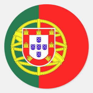 portugal country flag symbol classic round sticker