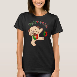 Portugal Dabbing Dog Portugal Pride Portuguese Soc T-Shirt