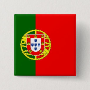 Portugal Flag 15 Cm Square Badge