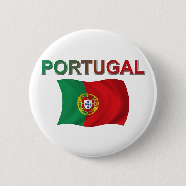 Portugal Flag 6 Cm Round Badge (Front)