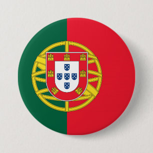 Portugal flag 7.5 cm round badge